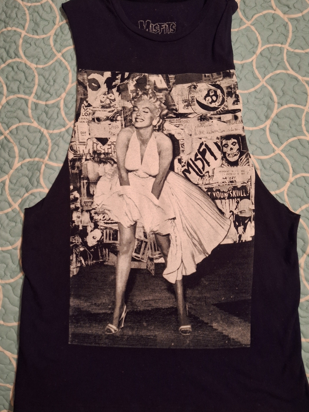 Black Marilyn Monroe Graphic Muscle Tank